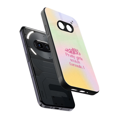 Race Chic sleek nothing phone 2a cover with tempered glass back and TPU edges