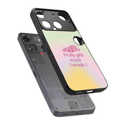 Race Chic sleek nothing phone 3 cover with tempered glass back and TPU edges