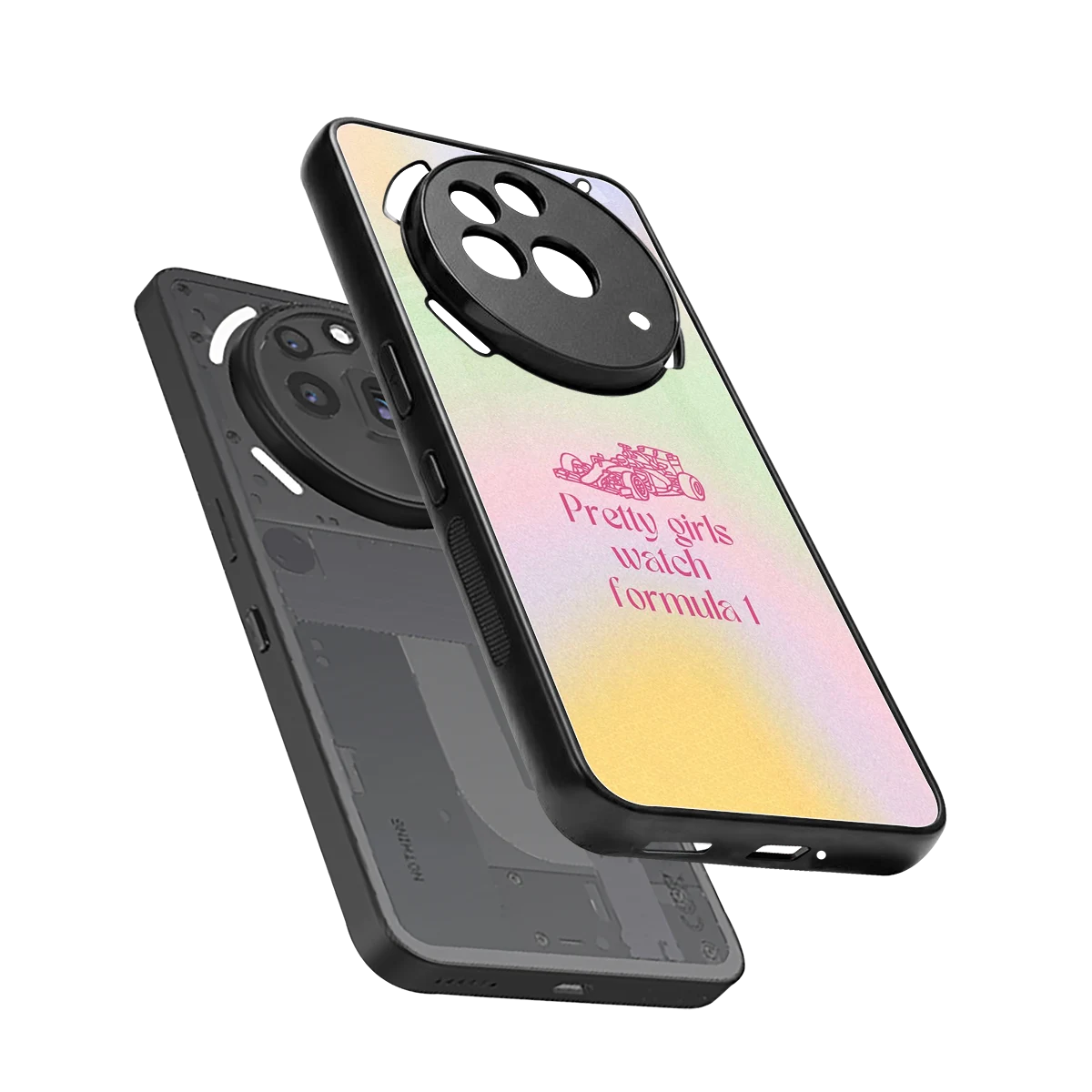 Race Chic sleek nothing phone 3a pro cover with tempered glass back and TPU edges