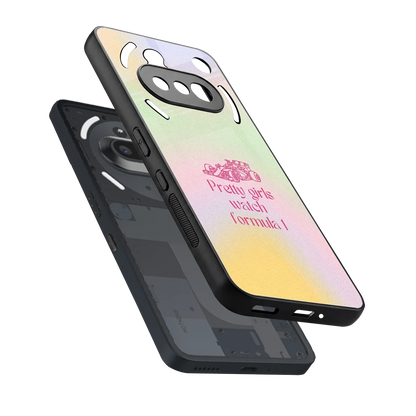 Race Chic sleek nothing phone 3a cover with tempered glass back and TPU edges