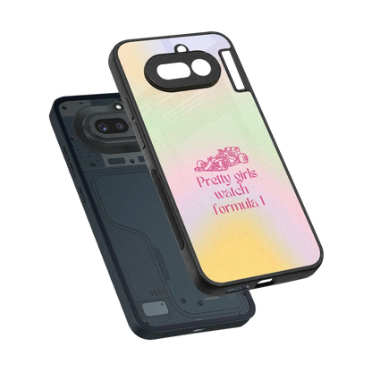 Race Chic sleek nothing phone 4a cover with tempered glass back and TPU edges