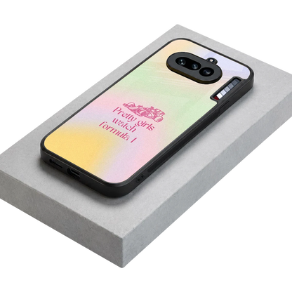 Race Chic stylish phone case for nothing phone 4a | glossy glass and slim fit
