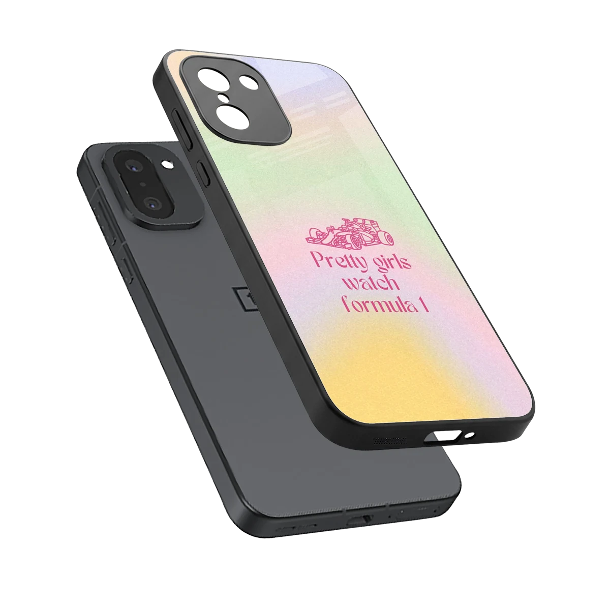 Race Chic sleek oneplus 15r cover with tempered glass back and TPU edges