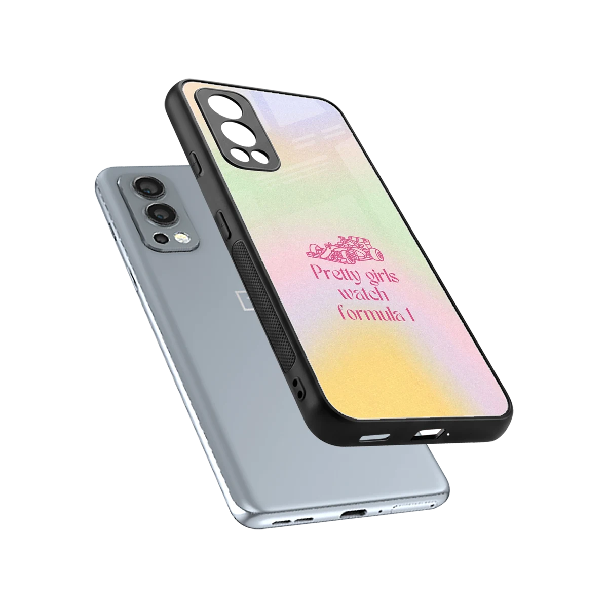 Race Chic sleek oneplus nord 2 cover with tempered glass back and TPU edges