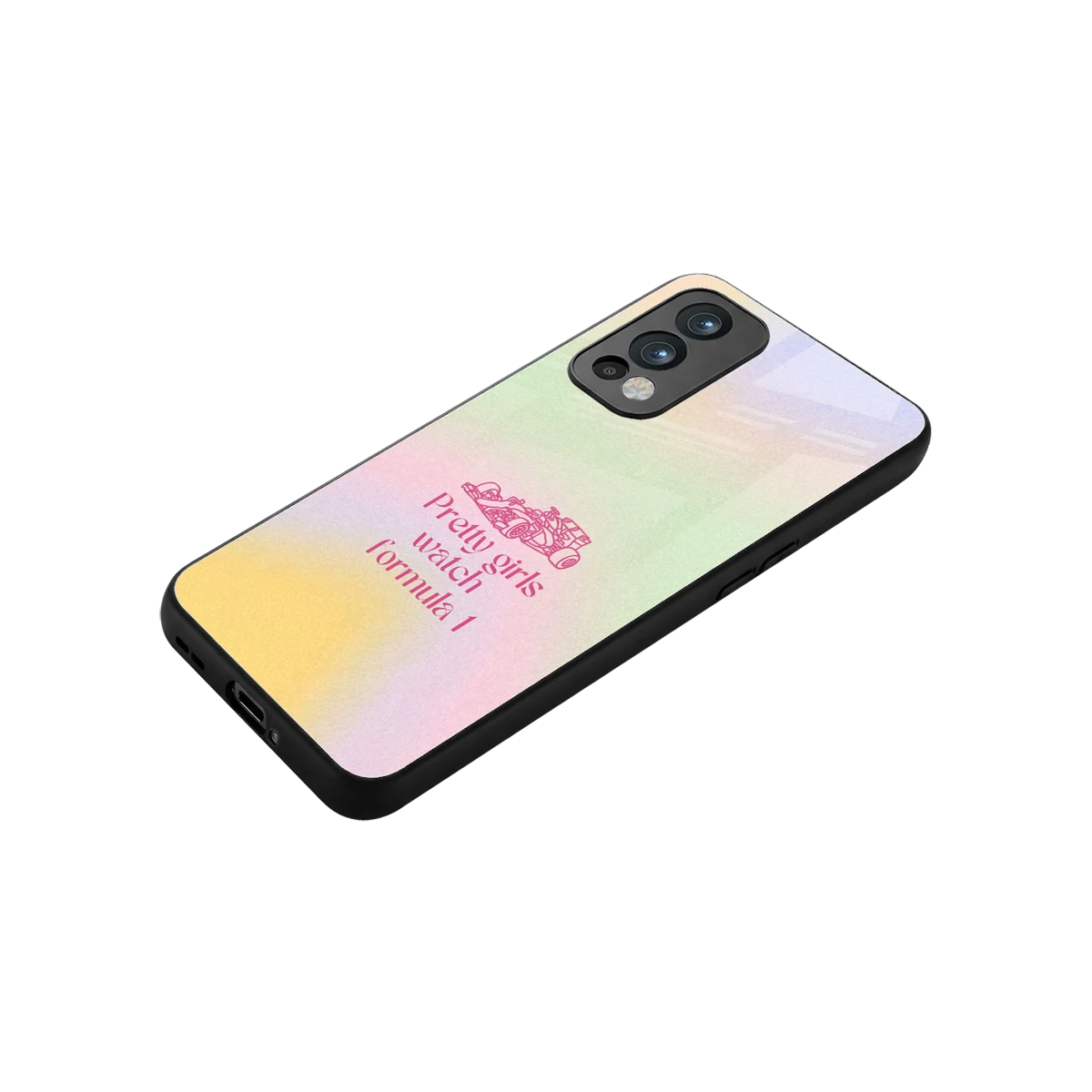 Race Chic stylish phone case for oneplus nord 2 | glossy glass and slim fit