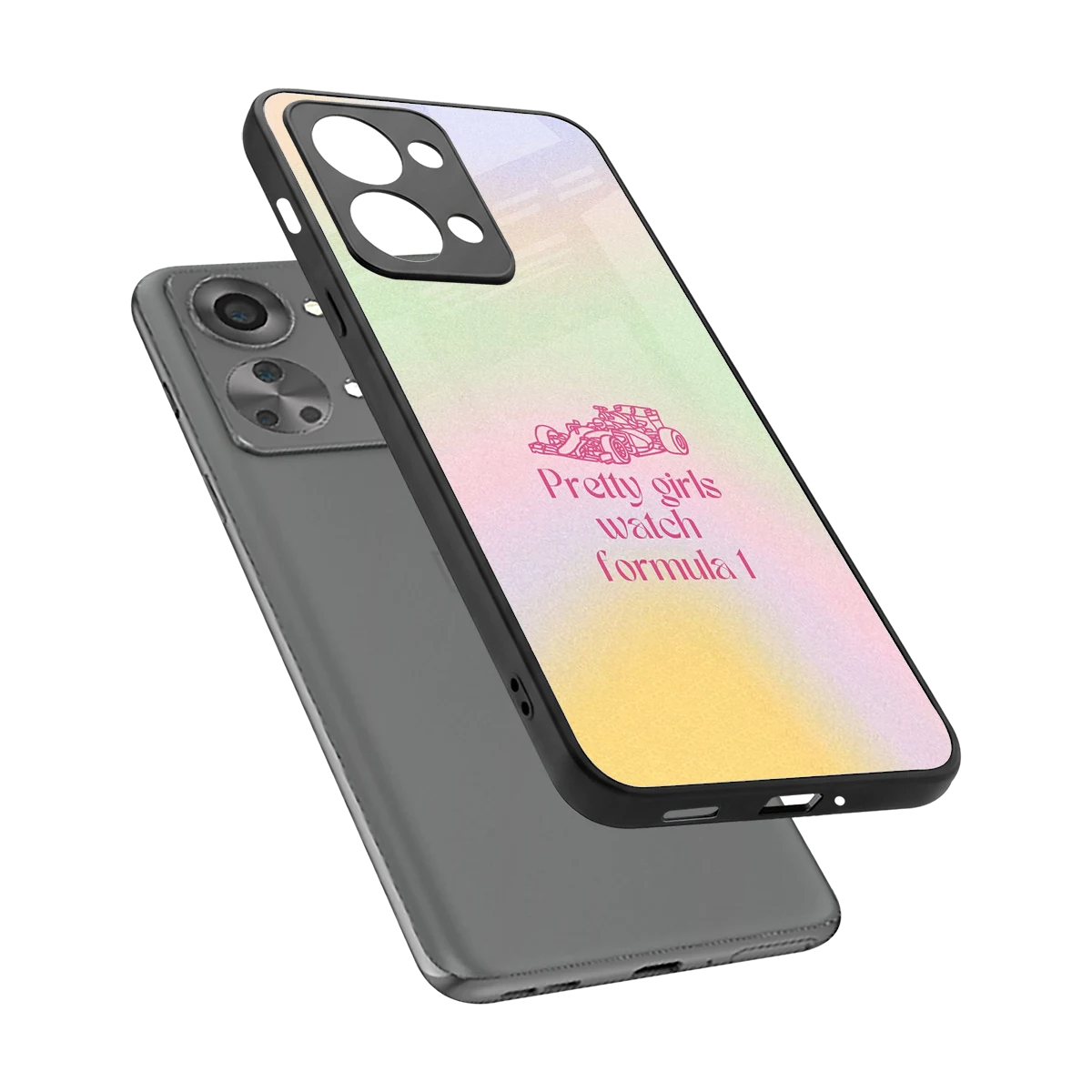 Race Chic sleek oneplus nord 2t cover with tempered glass back and TPU edges