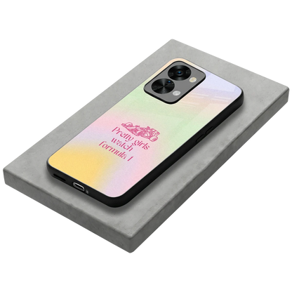Race Chic stylish phone case for oneplus nord 2t | glossy glass and slim fit