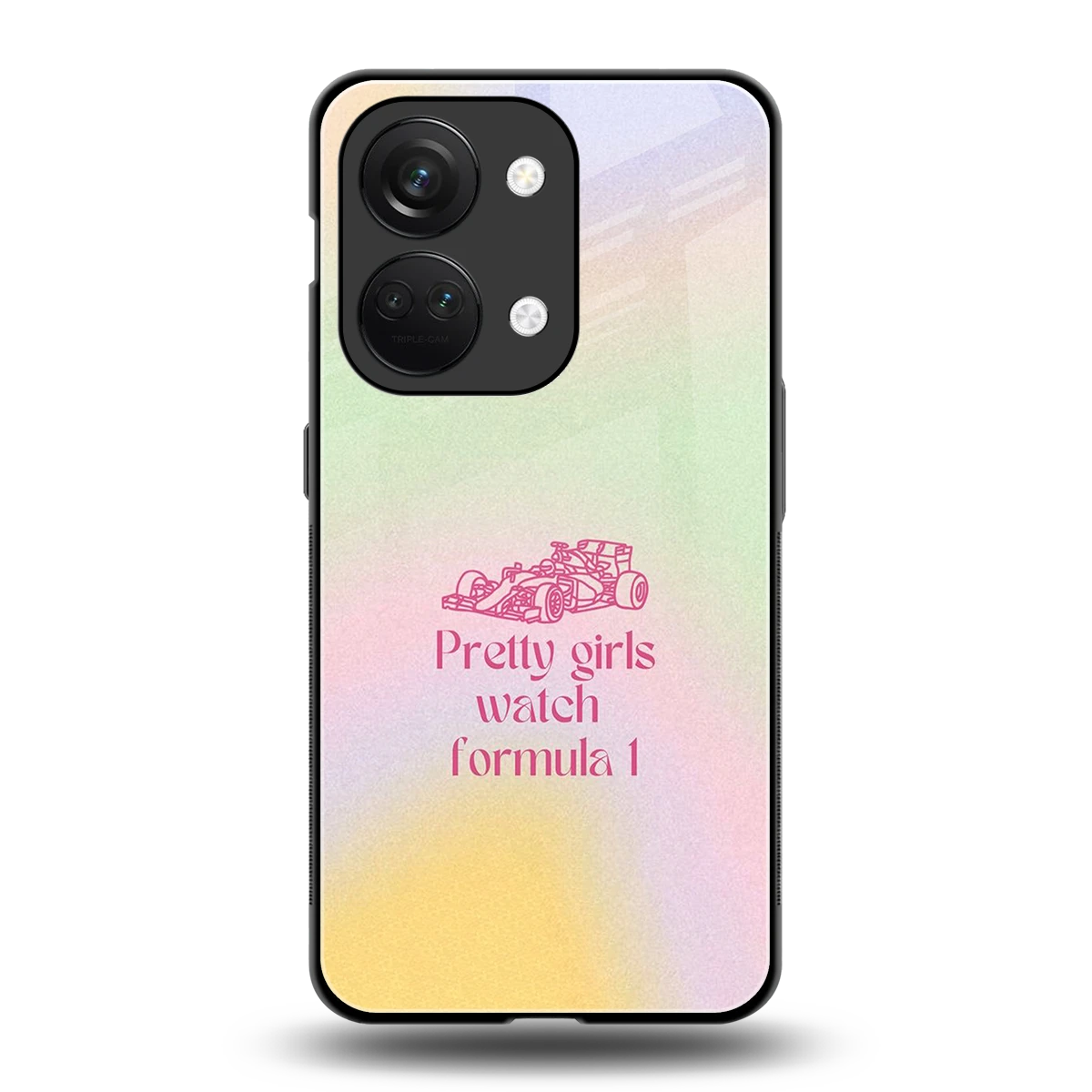 Race Chic back phone cover | glass case for oneplus nord 3