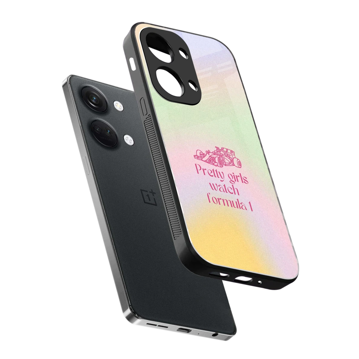 Race Chic sleek oneplus nord 3 cover with tempered glass back and TPU edges