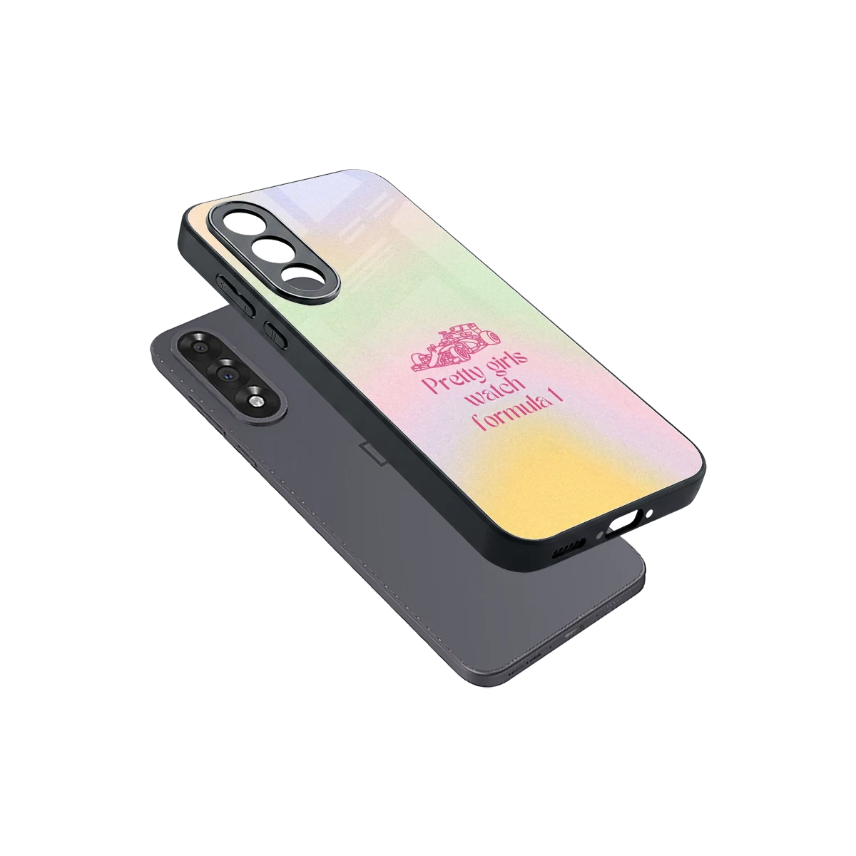 Race Chic sleek oneplus nord 5 cover with tempered glass back and TPU edges