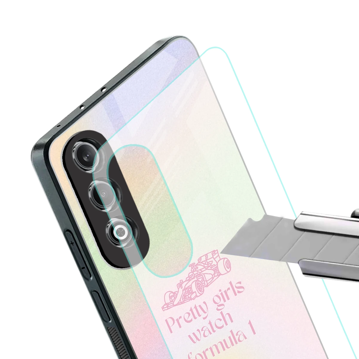 Race Chic stylish phone case for oneplus nord ce 4 | glossy glass and slim fit