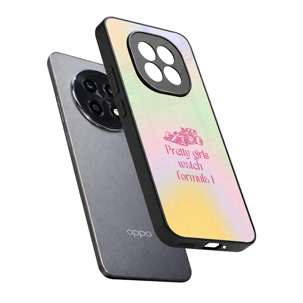 Race Chic sleek oppo f29 pro 5g cover with tempered glass back and TPU edges