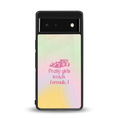 Race Chic back phone cover | glass case for google pixel 6a