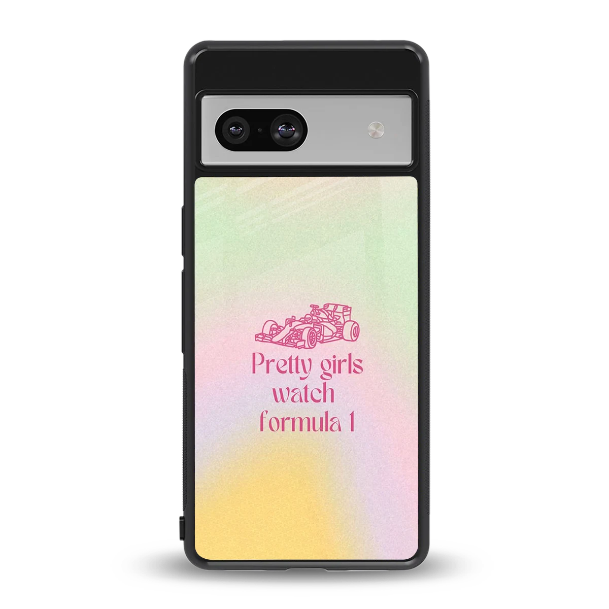 Race Chic back phone cover | glass case for google pixel 7a