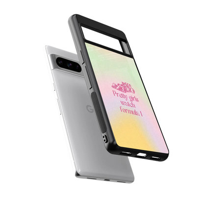 Race Chic sleek google pixel 8 pro cover with tempered glass back and TPU edges