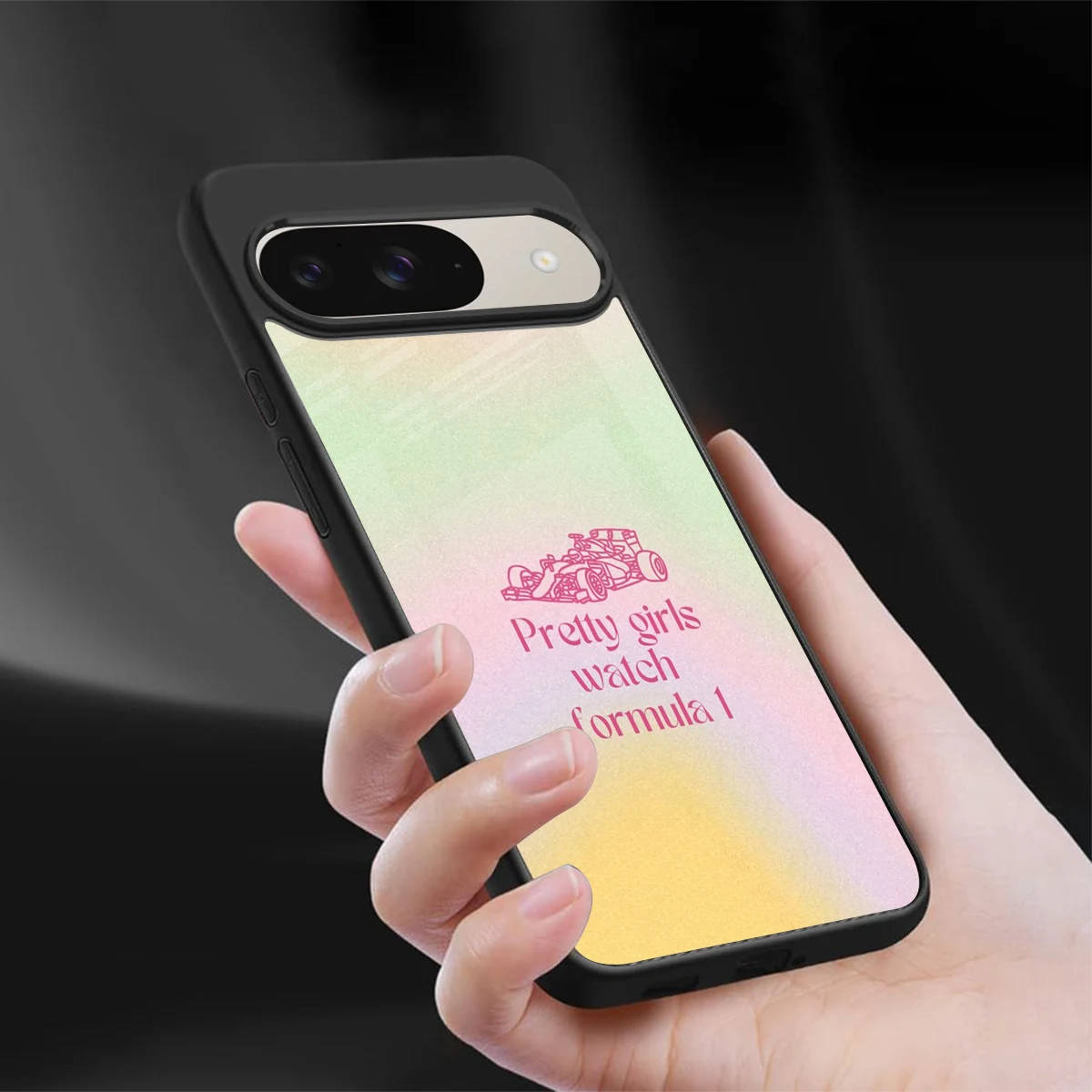 Race Chic sleek google pixel 9 cover with tempered glass back and TPU edges