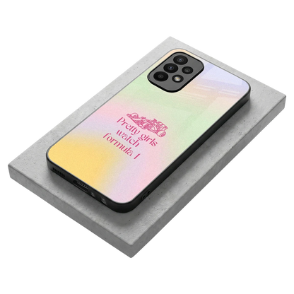 Race Chic stylish phone case for samsung galaxy a23 | glossy glass and slim fit