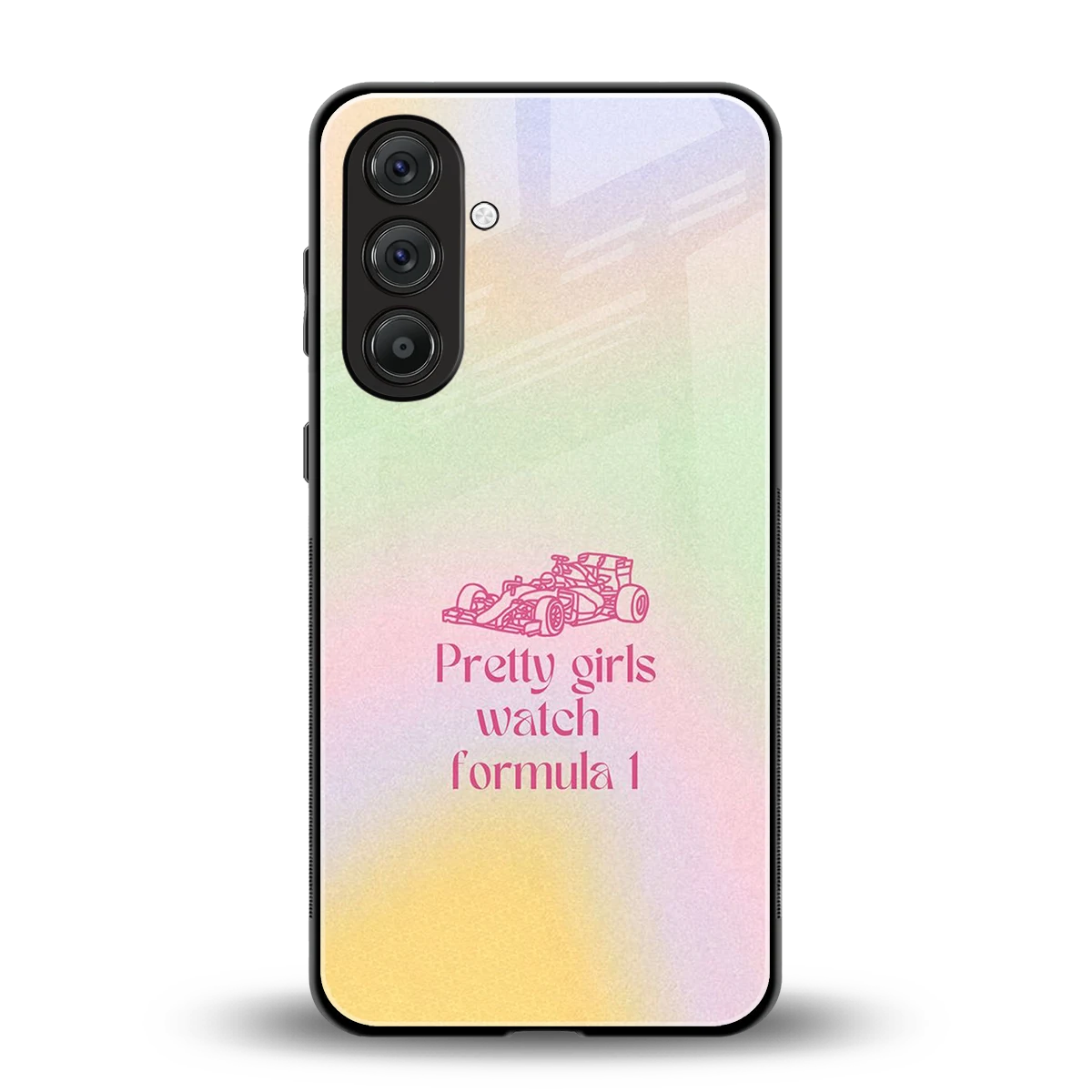 Race Chic back phone cover | glass case for samsung galaxy a55 5g