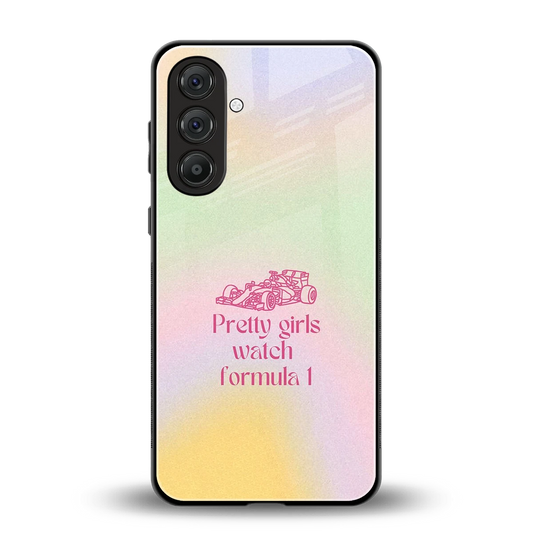 Race Chic back phone cover | glass case for samsung galaxy m36 5g