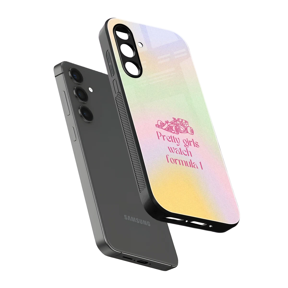 Race Chic sleek samsung galaxy a55 5g cover with tempered glass back and TPU edges