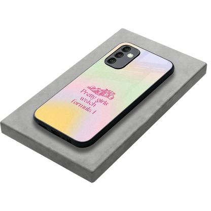 Race Chic stylish phone case for samsung galaxy m14 5g | glossy glass and slim fit