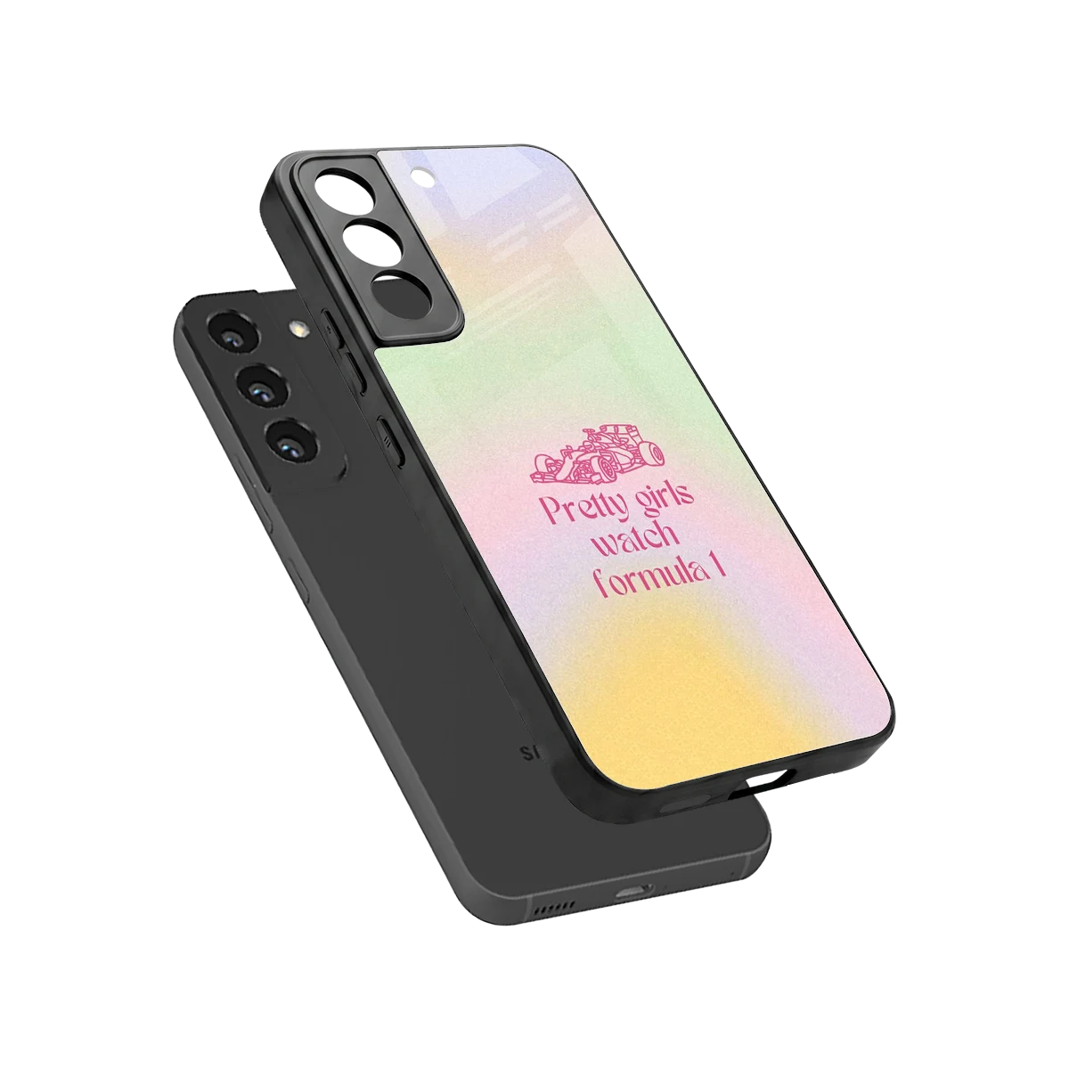 Race Chic sleek samsung galaxy s22 cover with tempered glass back and TPU edges
