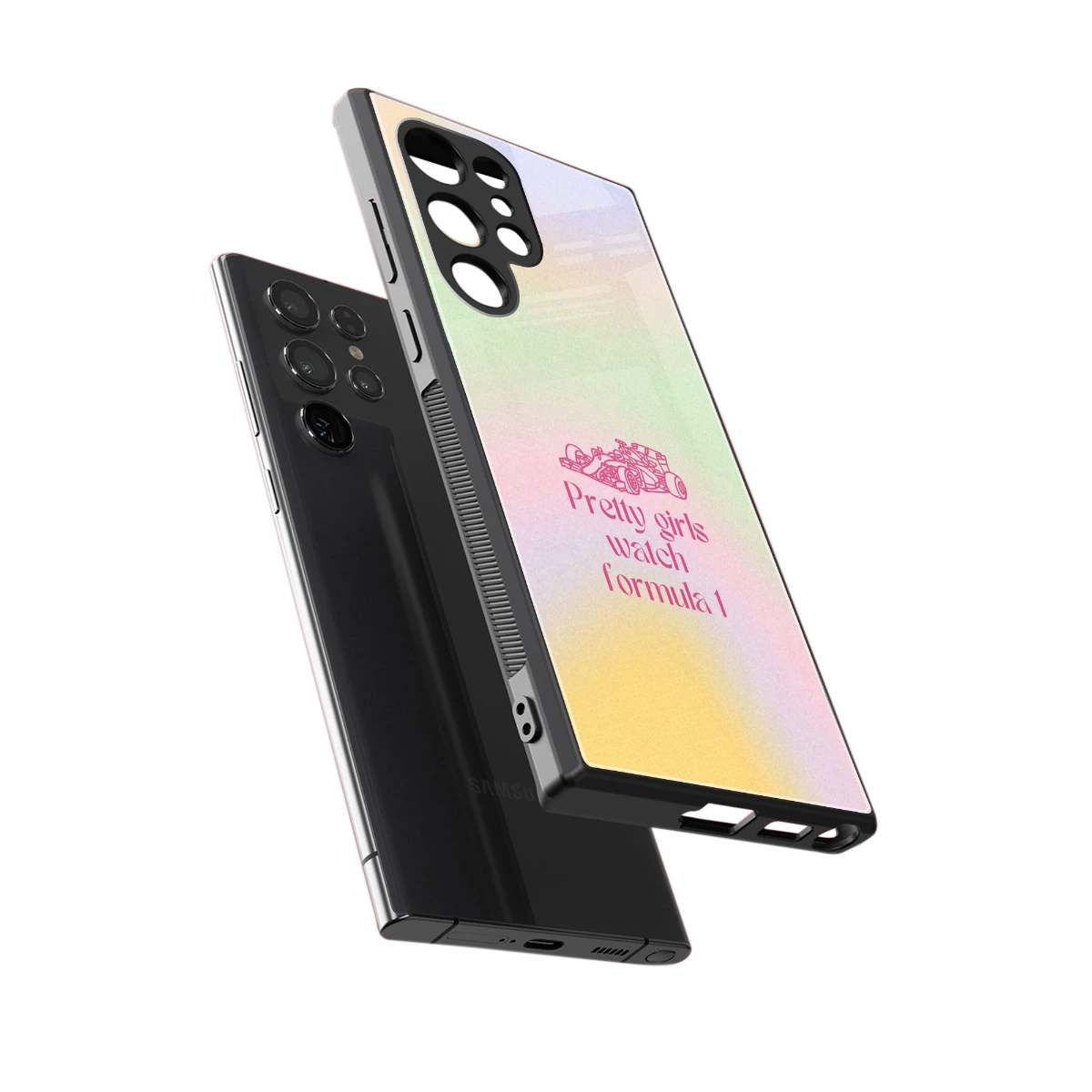 Race Chic sleek samsung galaxy s23 ultra cover with tempered glass back and TPU edges