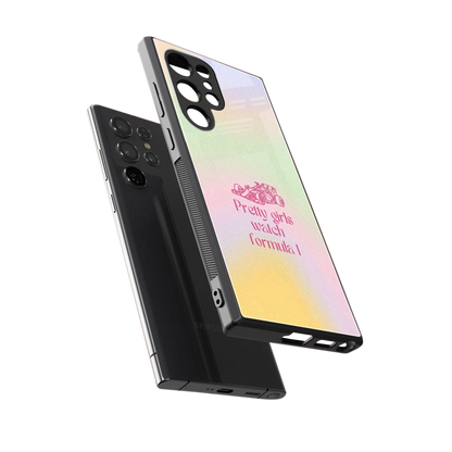 Race Chic sleek samsung galaxy s23 ultra cover with tempered glass back and TPU edges