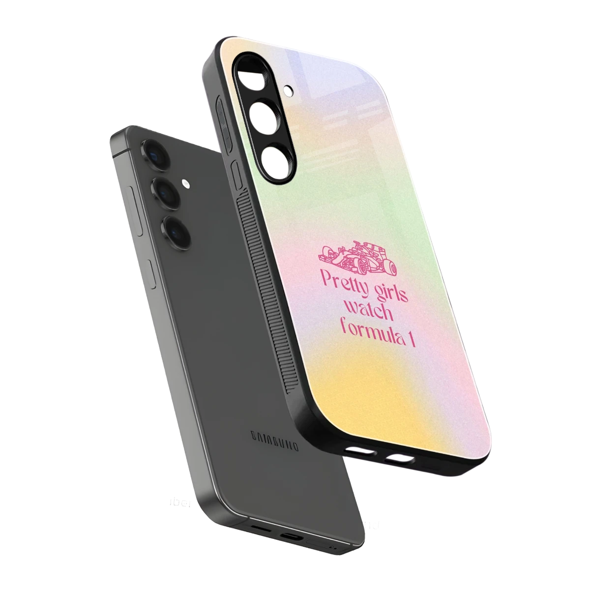 Race Chic sleek samsung galaxy s25 cover with tempered glass back and TPU edges