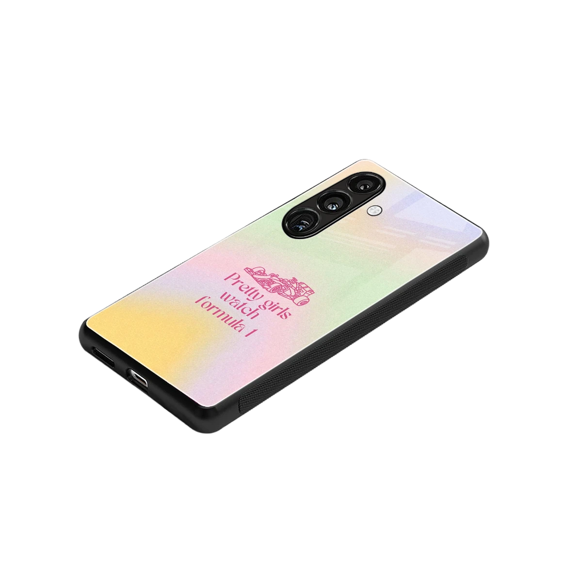 Race Chic stylish phone case for samsung galaxy s24 | glossy glass and slim fit