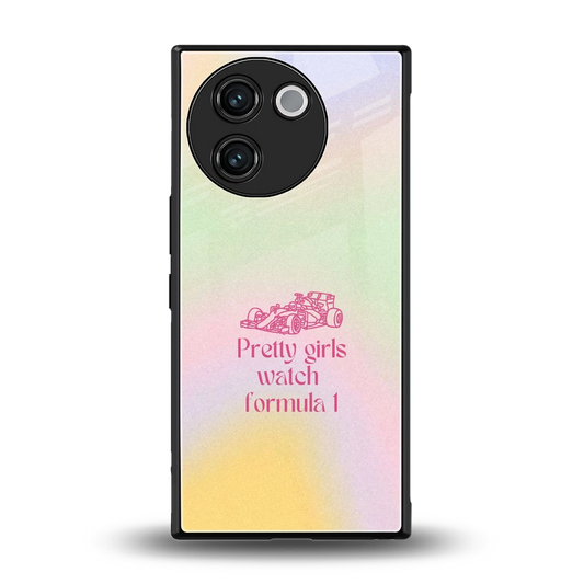 Race Chic back phone cover | glass case for vivo v30e