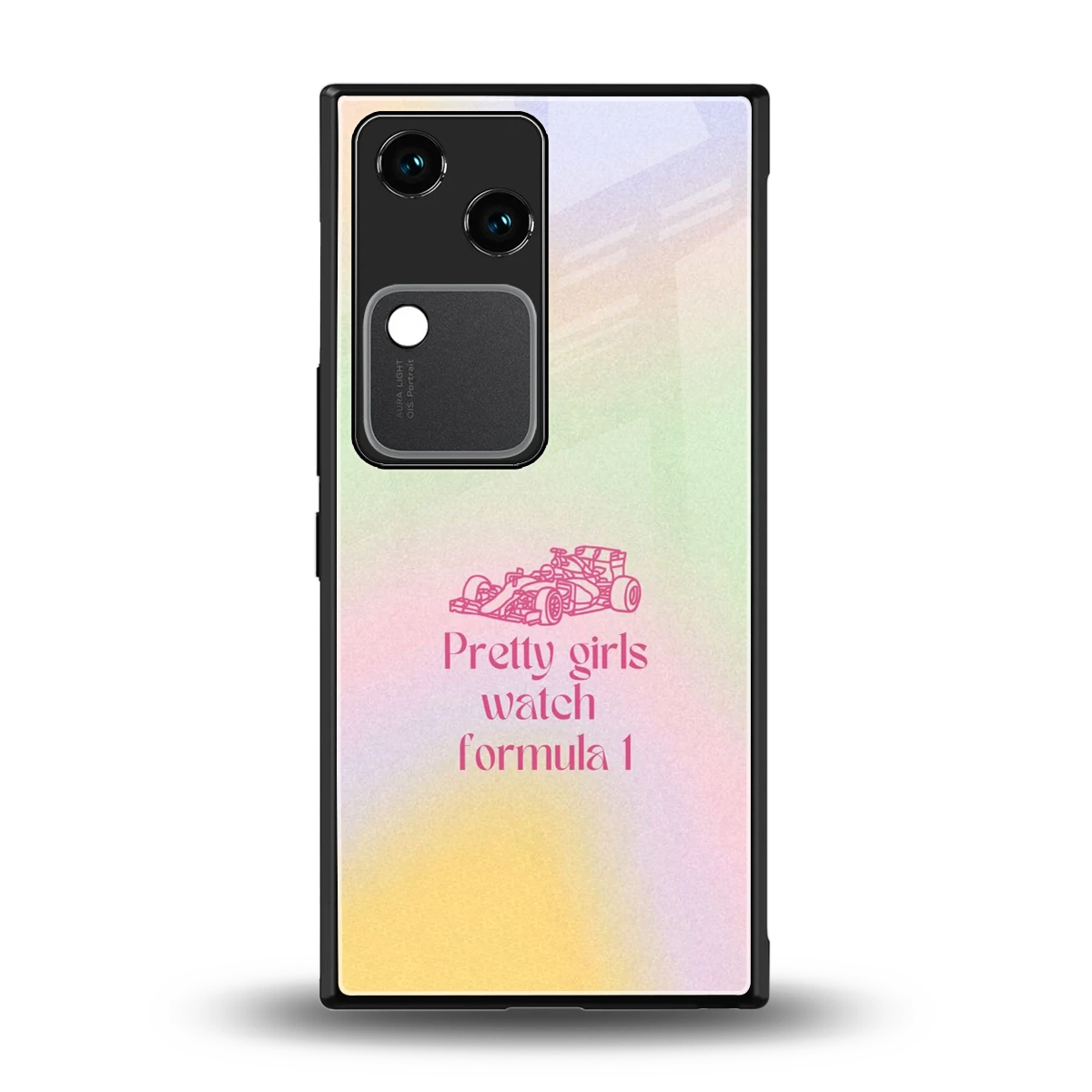 Race Chic back phone cover | glass case for vivo v30