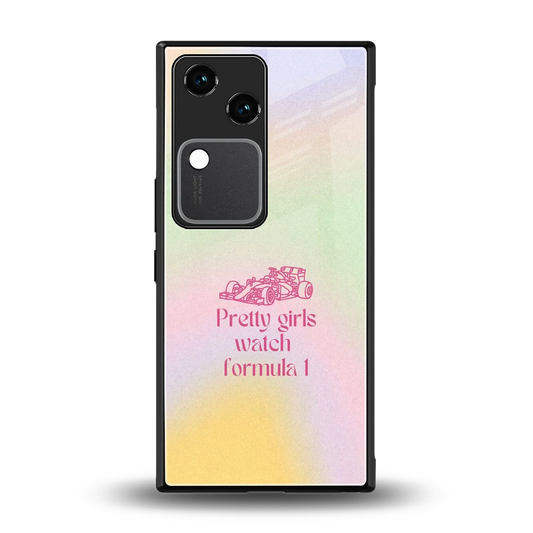 Race Chic back phone cover | glass case for vivo v30