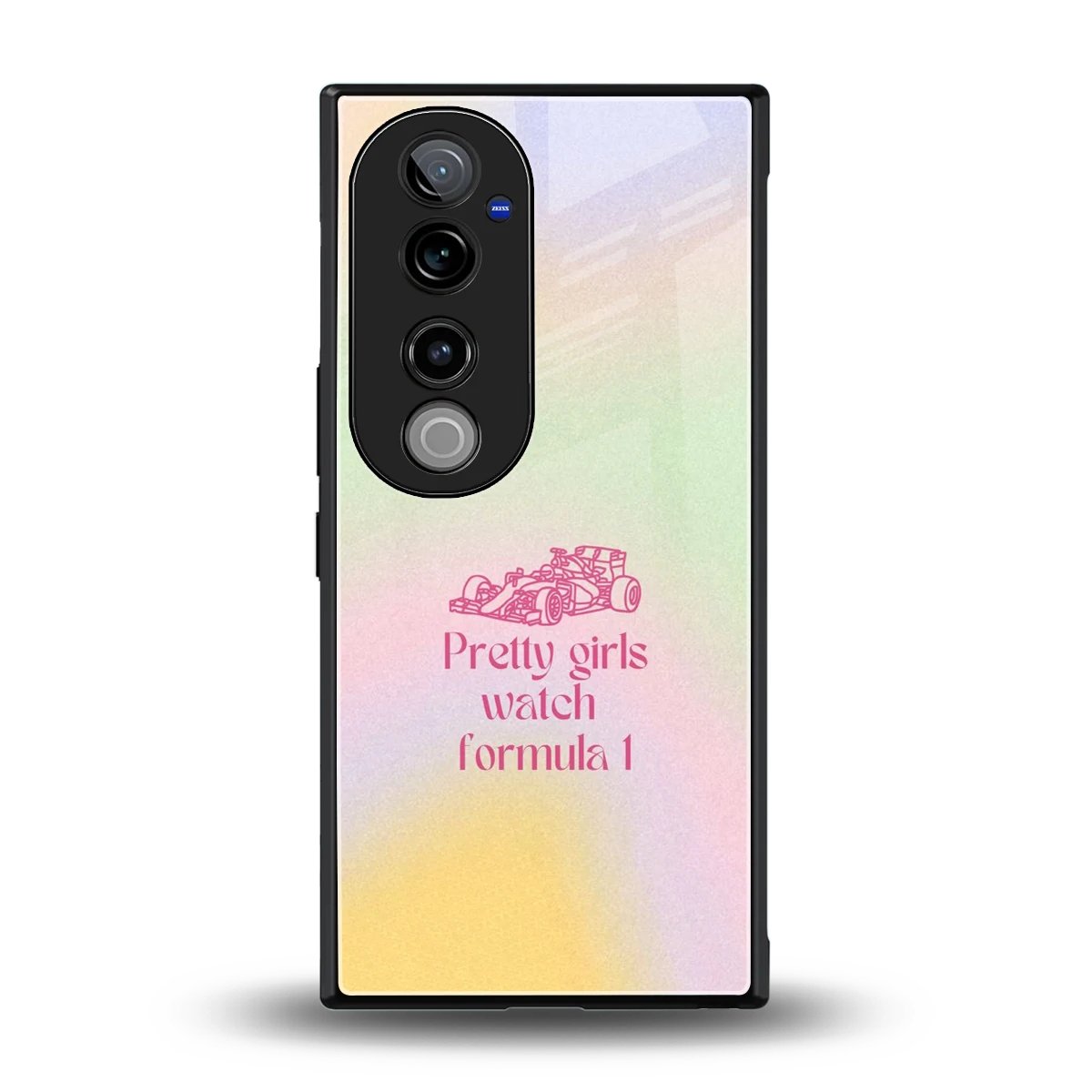 Race Chic back phone cover | glass case for vivo v40 pro