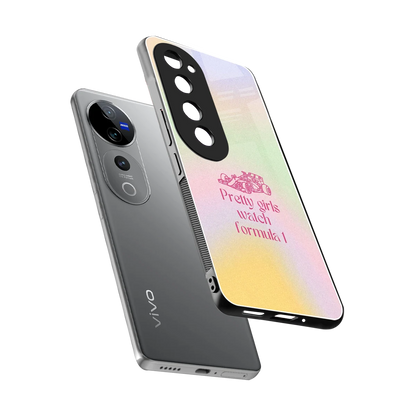 Race Chic sleek vivo v40 pro cover with tempered glass back and TPU edges