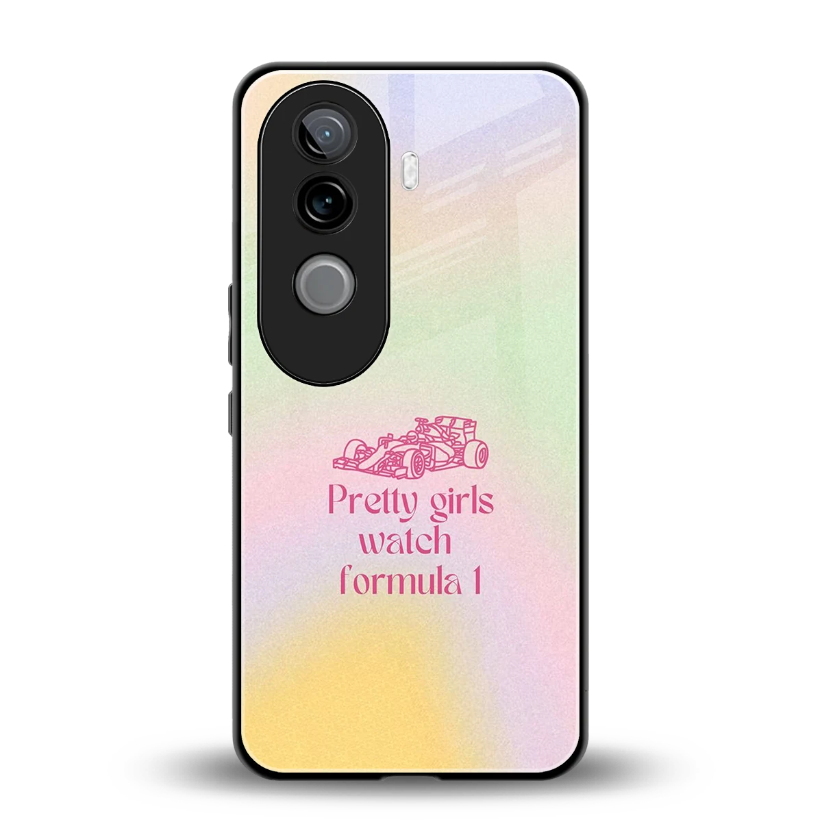 Race Chic back phone cover | glass case for vivo v40e