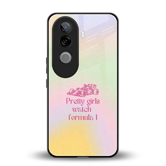 Race Chic back phone cover | glass case for vivo v40e