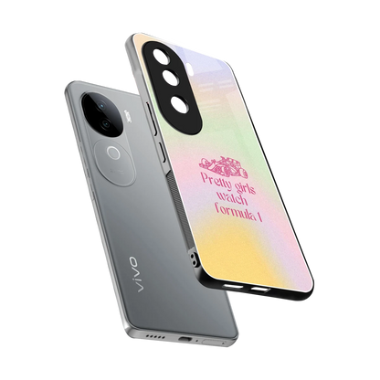 Race Chic sleek vivo v40e cover with tempered glass back and TPU edges