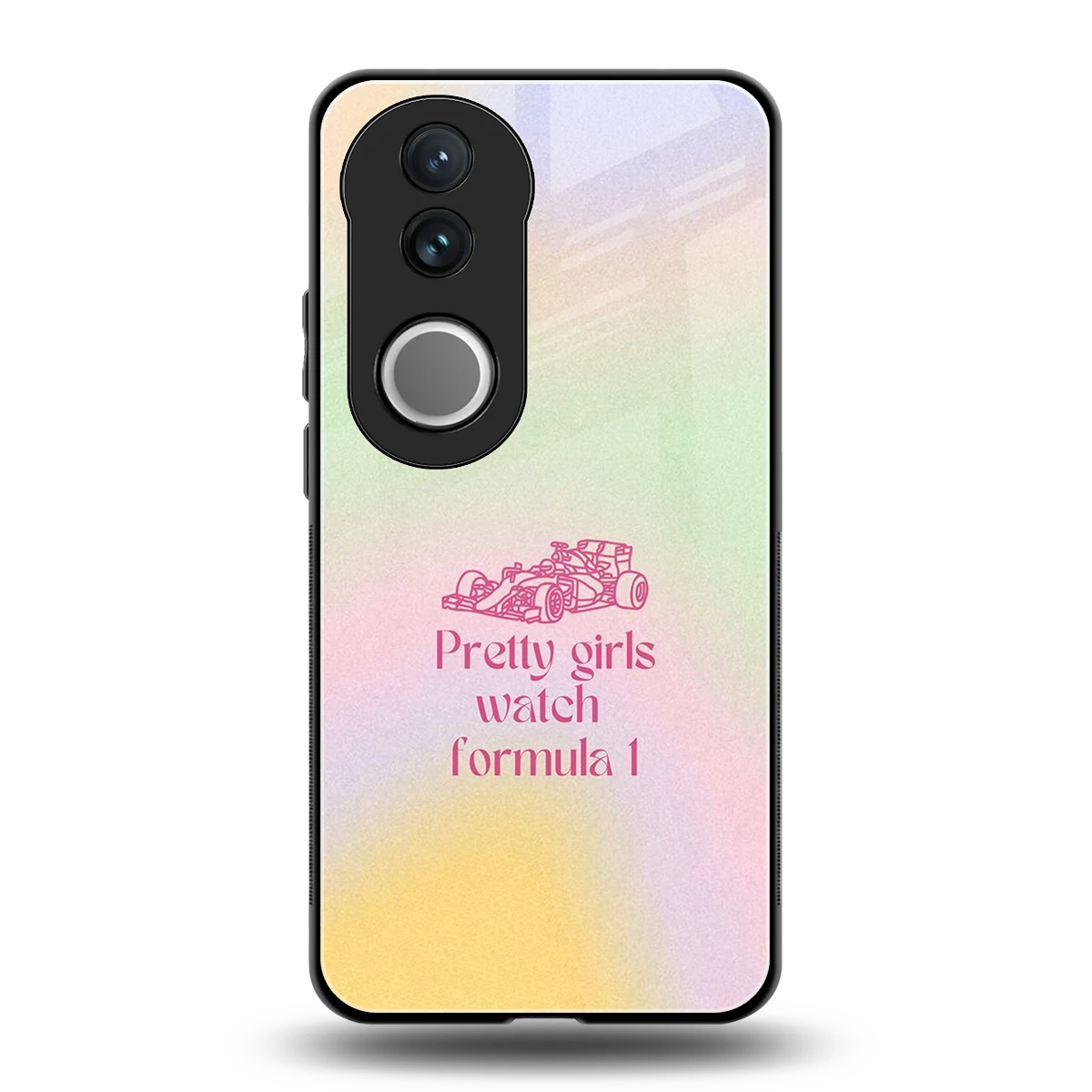 Race Chic back phone cover | glass case for vivo v50