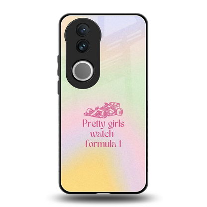 Race Chic back phone cover | glass case for vivo v50
