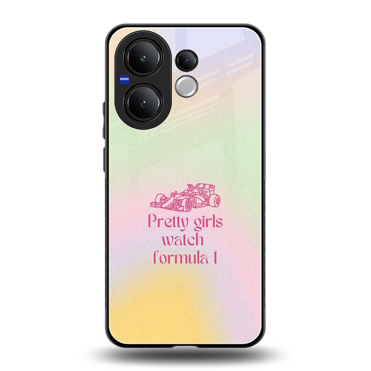 Race Chic back phone cover | glass case for vivo v60