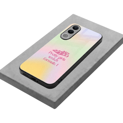 Race Chic stylish phone case for vivo v70 fe | glossy glass and slim fit