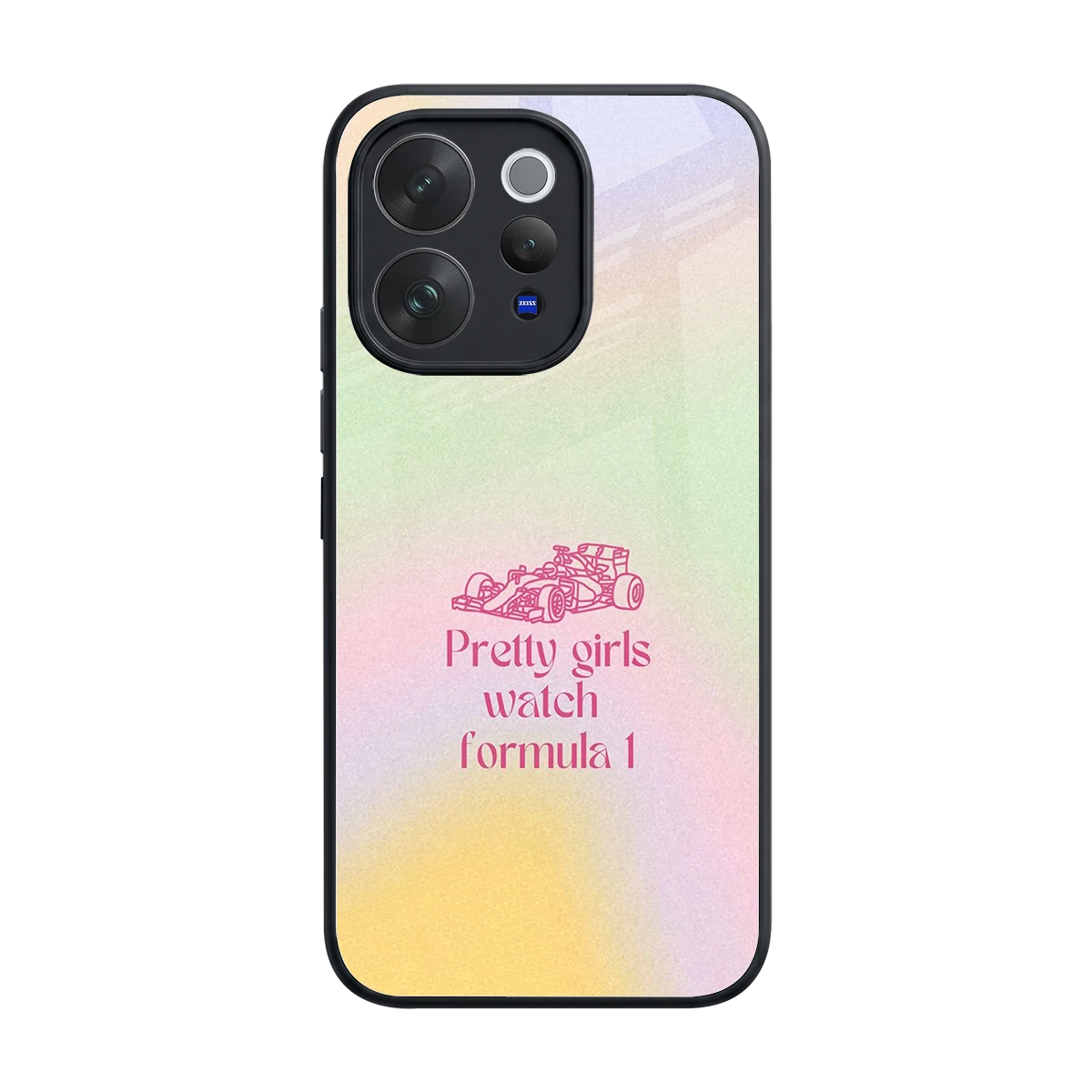 Race Chic back phone cover | glass case for vivo v70