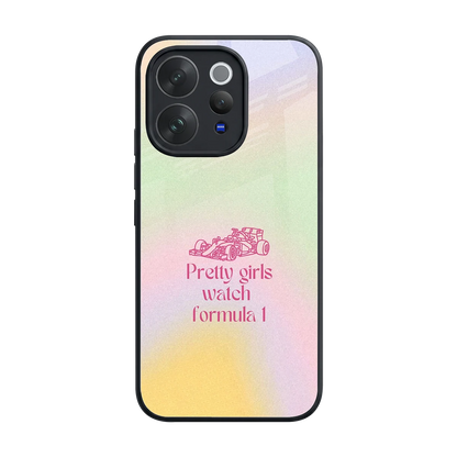 Race Chic back phone cover | glass case for vivo v70