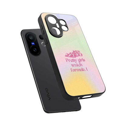 Race Chic sleek vivo x200 fe cover with tempered glass back and TPU edges
