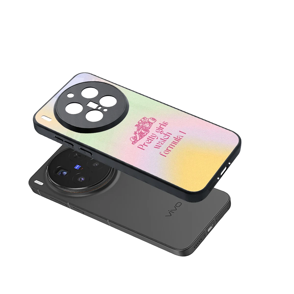 Race Chic sleek vivo x300 pro cover with tempered glass back and TPU edges