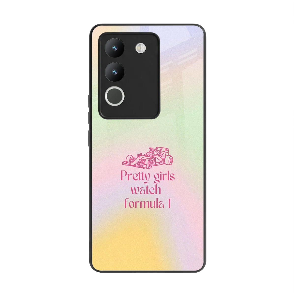 Race Chic back phone cover | glass case for vivo y200 5g