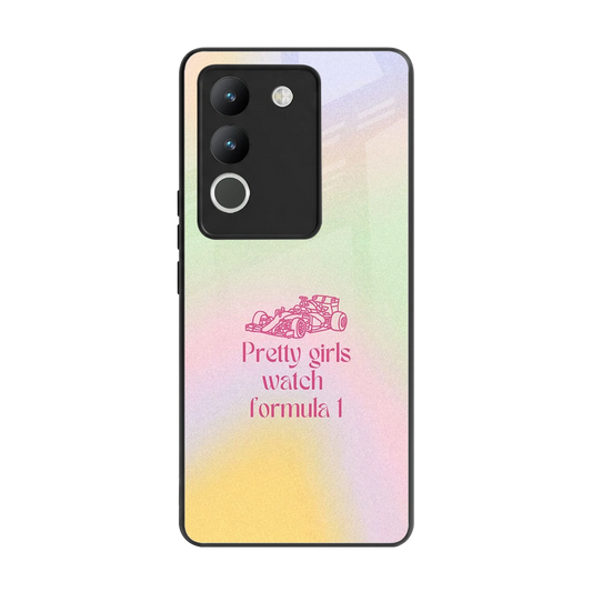 Race Chic back phone cover | glass case for vivo y200 5g