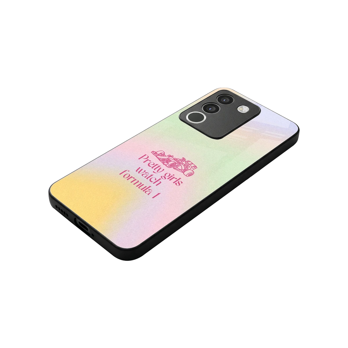 Race Chic stylish phone case for vivo y200 5g | glossy glass and slim fit