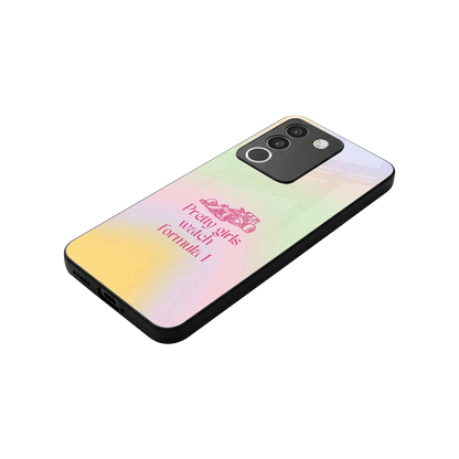Race Chic stylish phone case for vivo y200 5g | glossy glass and slim fit